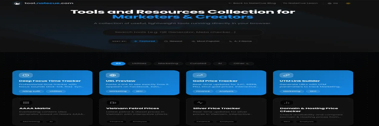 NateCue Tools preview